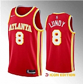 Men's Atlanta Hawks #8 Seth Lundy Red 2023 Draft Icon Edition Stitched Jersey Dzhi ,baseball caps,new era cap wholesale,wholesale hats